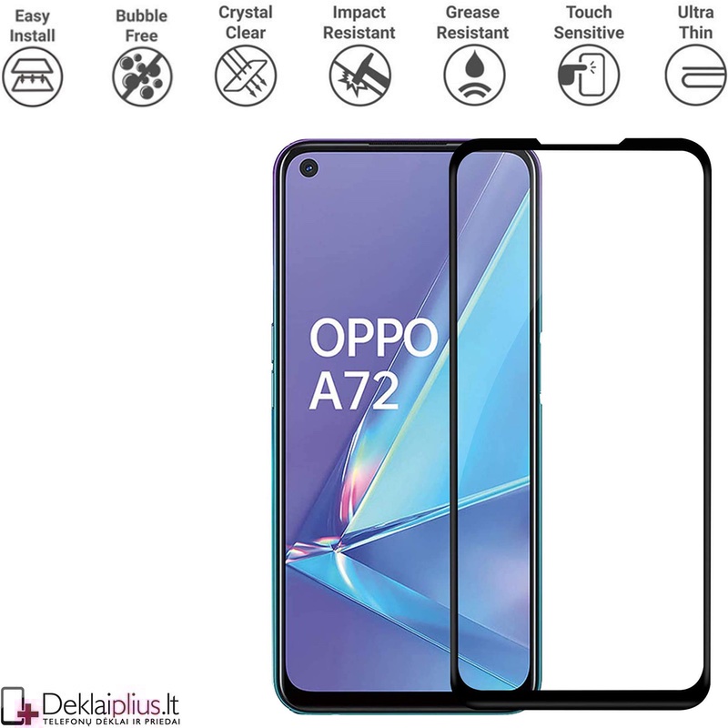 Apsauginis stiklas - per visą ekraną (Oppo A92/A72/A52/A53 2020) Apsauginis stiklas - per visą ekraną (Oppo A92/A72/A52/A53 2020)